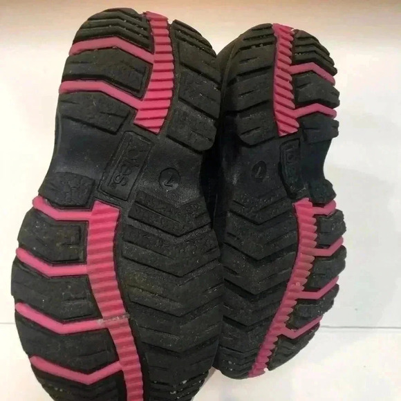Totes Youth Girls Pink and black Rain and Snow boots size 7 - Picture 6 of 6